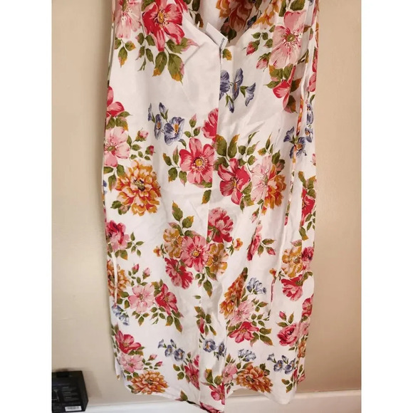 NWD Reformation Selia Linen Midi Dress Size XL Backless Floral Ties - Picture 8 of 16